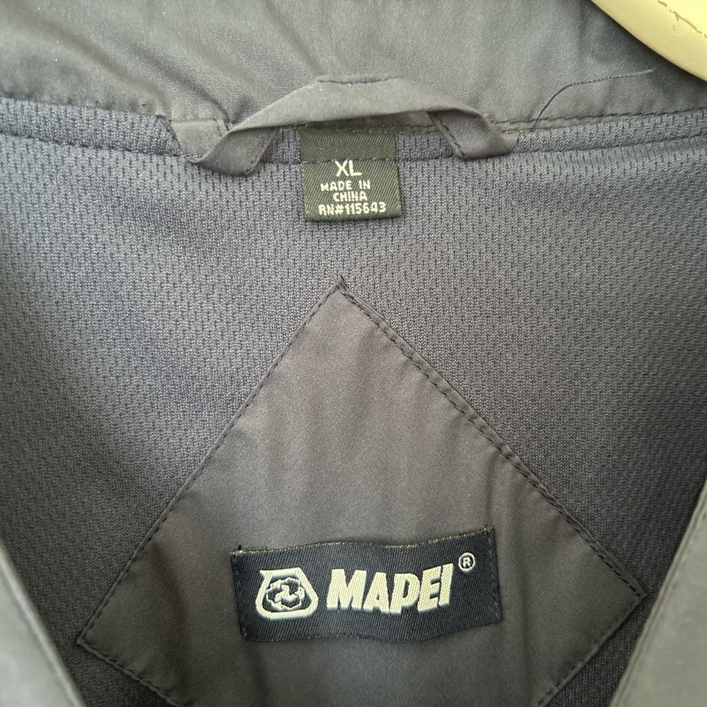 Men’s Mapei windbreaker Navy V-Neck Pullover XL biking cycling - Picture 8 of 8